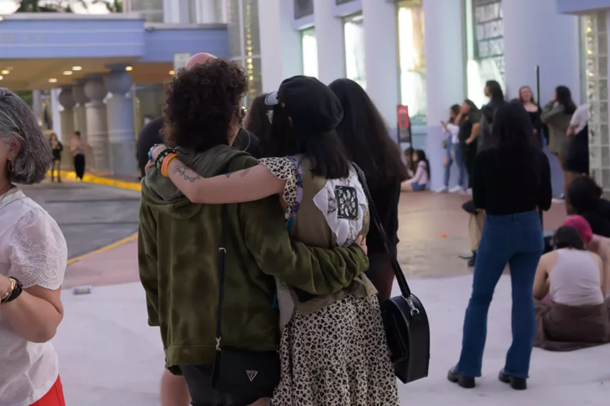 Mitski fans outside the Fillmore Miami Beach