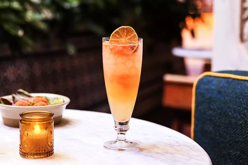 Cocktail on table