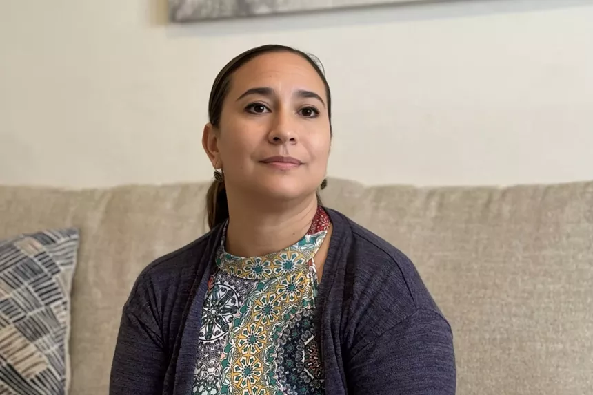 Alihaydée Carreño seated on a couch