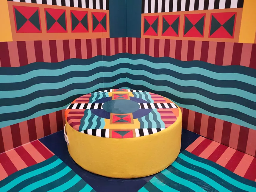 A colorful installation at Locust Project