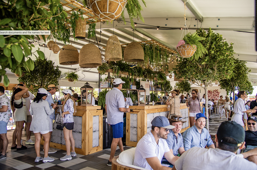 People at an outdoor bar