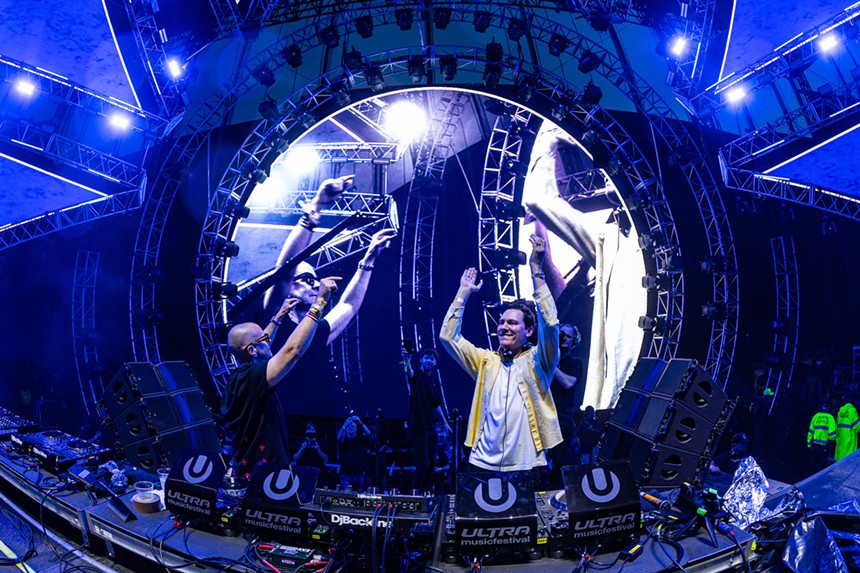 Tiësto on stage at Ultra Music Festival