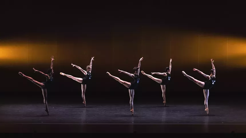 Five dancers on the stage