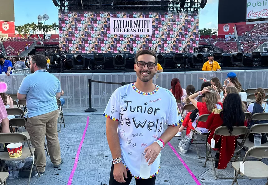 A man standing at a concert