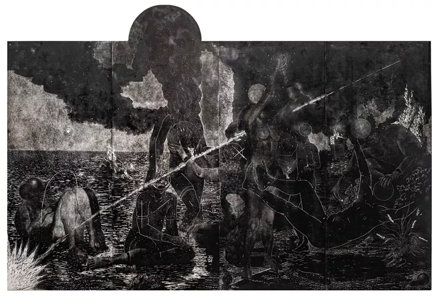 A painting by Sergio Suárez