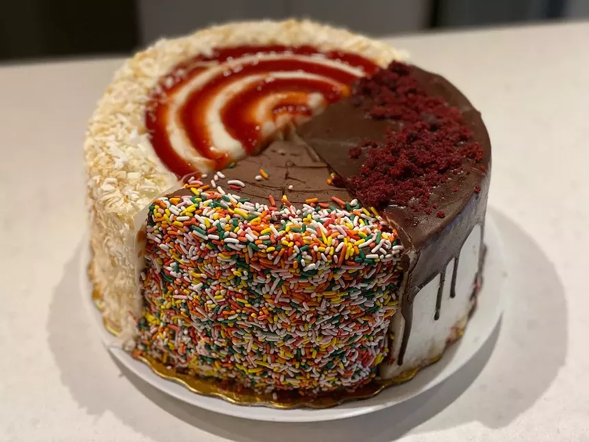 Cheese cake flavors together