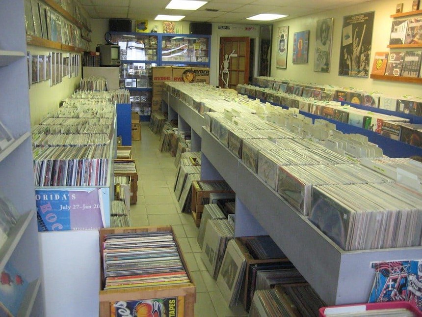 The interior of Yesterday & Today Records