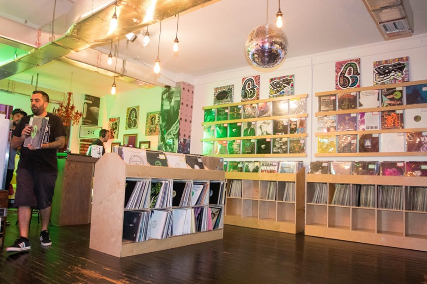 The interior of T Bag Records