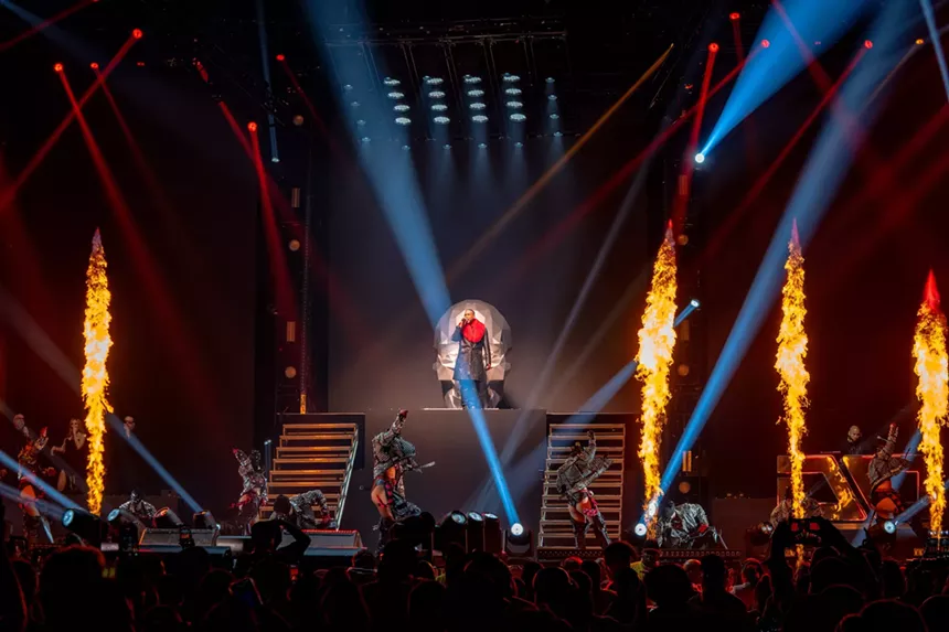 Don Omar on stage at Kaseya Center in Miami