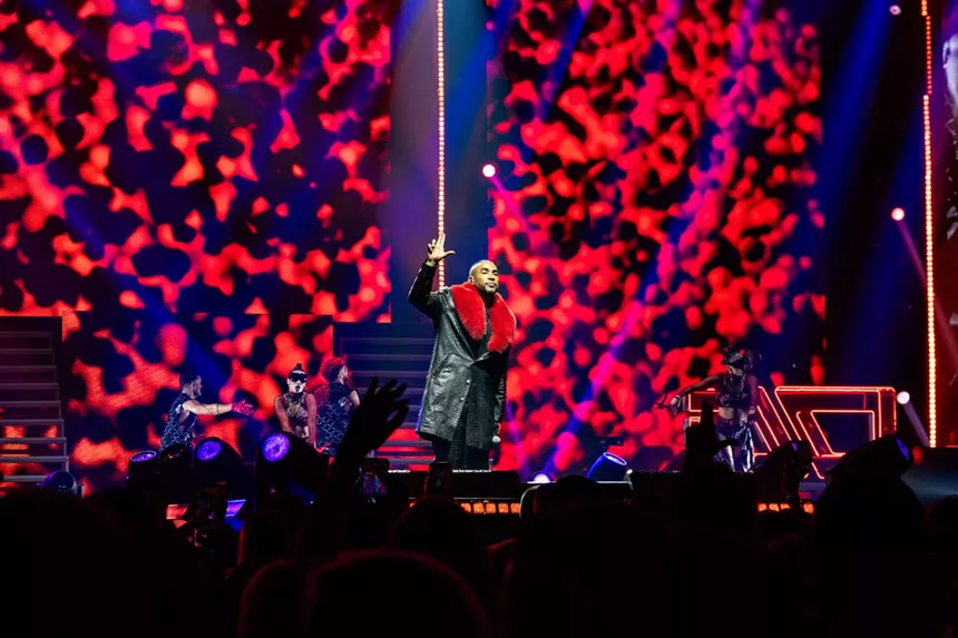 Don Omar on stage at Kaseya Center in Miami