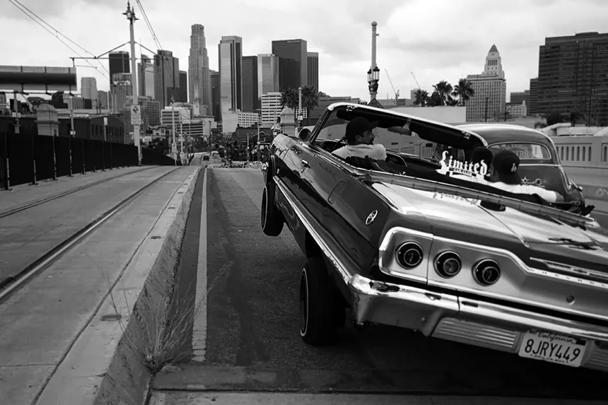 Black and white images of car