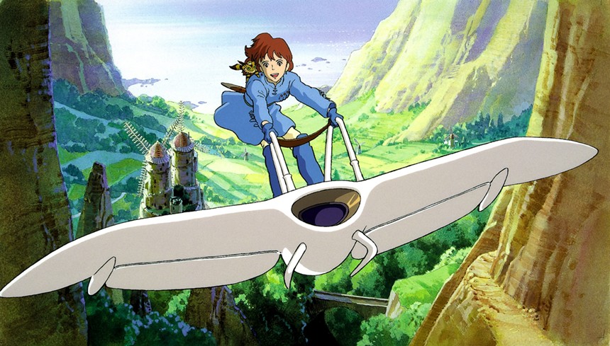Animated still from Nausicaä of the Valley of the Wind