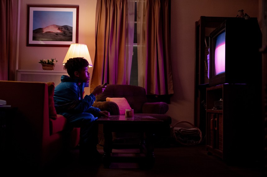 A young boy watching TV in I Saw the TV Glow
