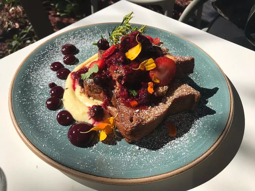 A French toast dish on a plate