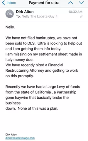 screenshot of an email.