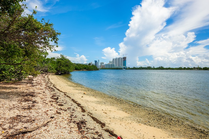The beach at Oleta River State Park
