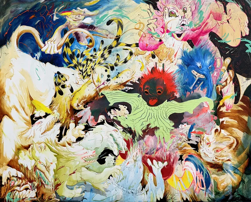 Abstract painting by Susan Kim Alvarez
