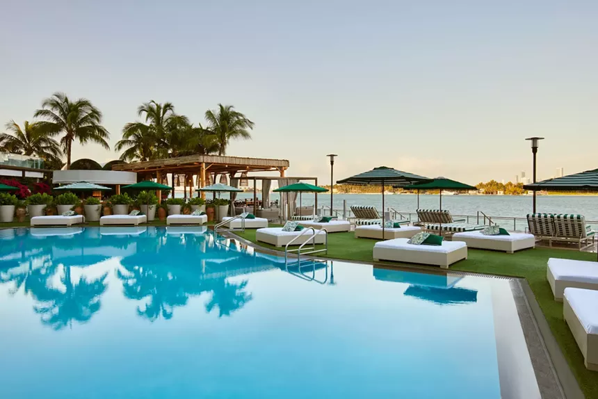 The pool at the Mondrian South Beach