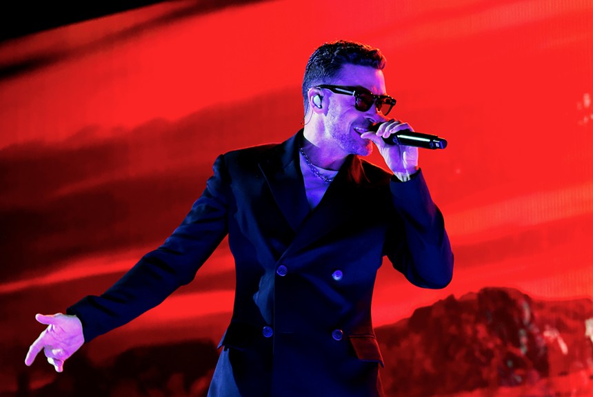 Justin Timberlake performing at the Kaseya Center
