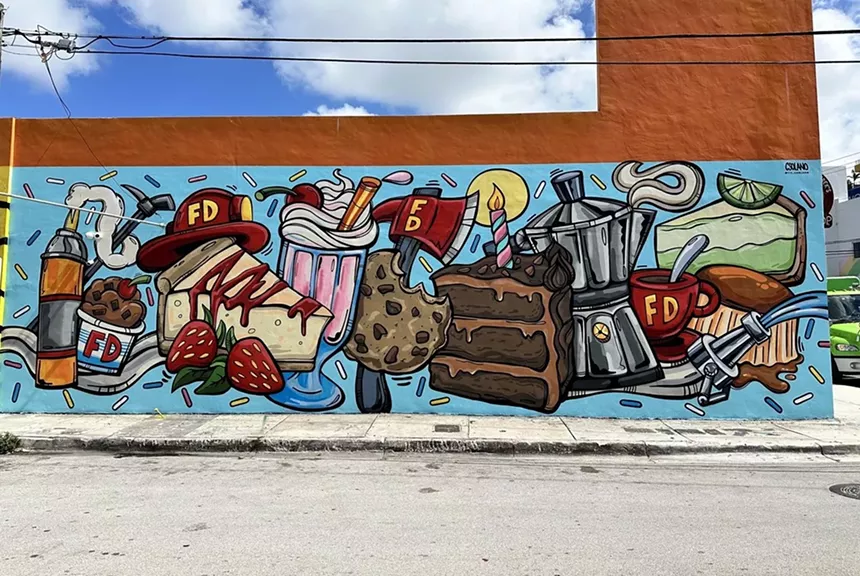 a mural outside