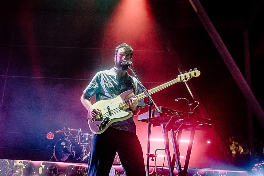 Kevin Baird of Two Door Cinema Club performing at the FPL Solar Amphitheater