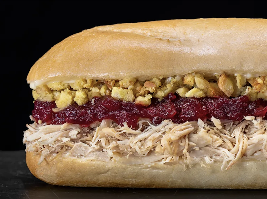 a sandwich with toppings