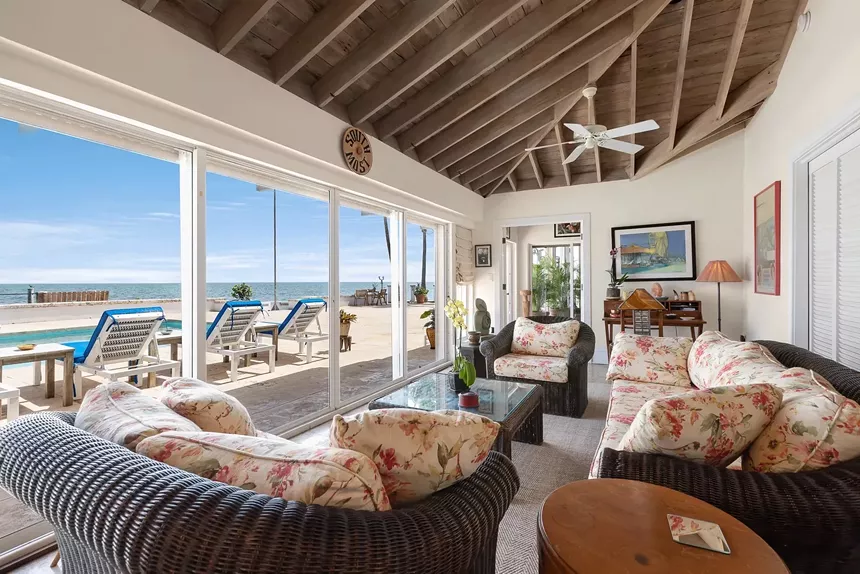 Lounge area at southernmost home in continental U.S.