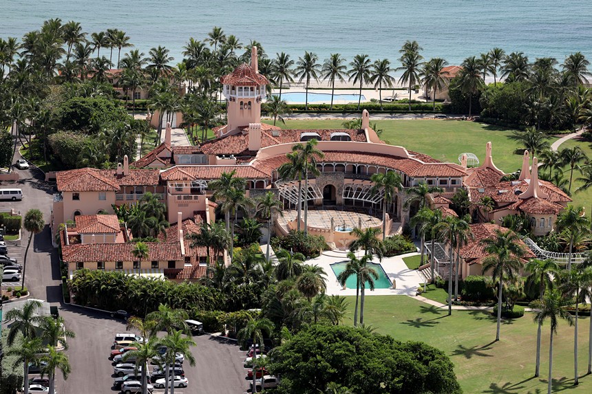 Aerial view of expansive Mar-a-Lago resort, Donald Trump's 120-room, oceanfront club and residence