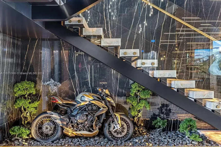 Motorcycle decoration in $48 million mansion