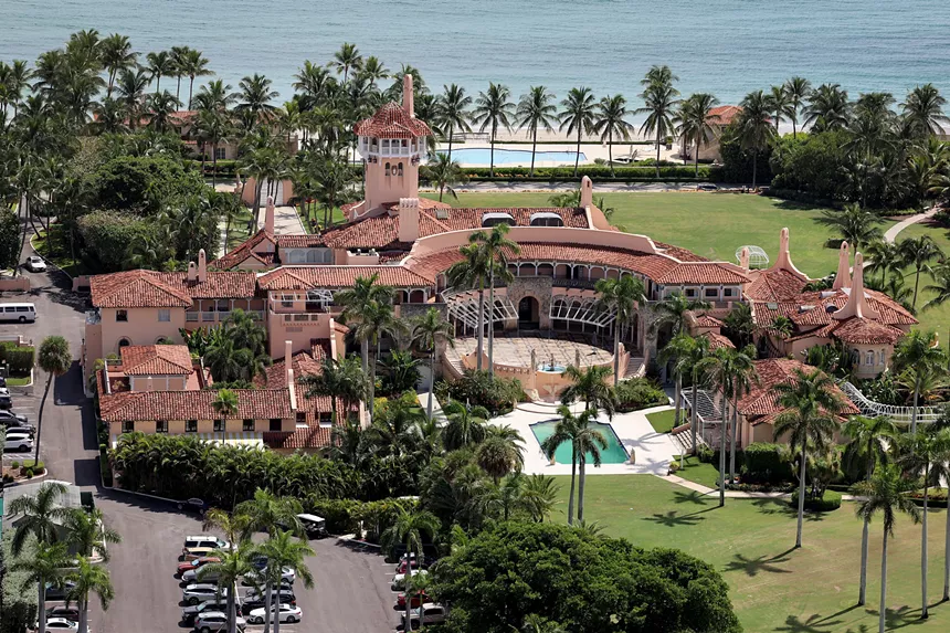 Aerial view of expansive Mar-a-Lago resort, Donald Trump's 120-room, oceanfront club and residence