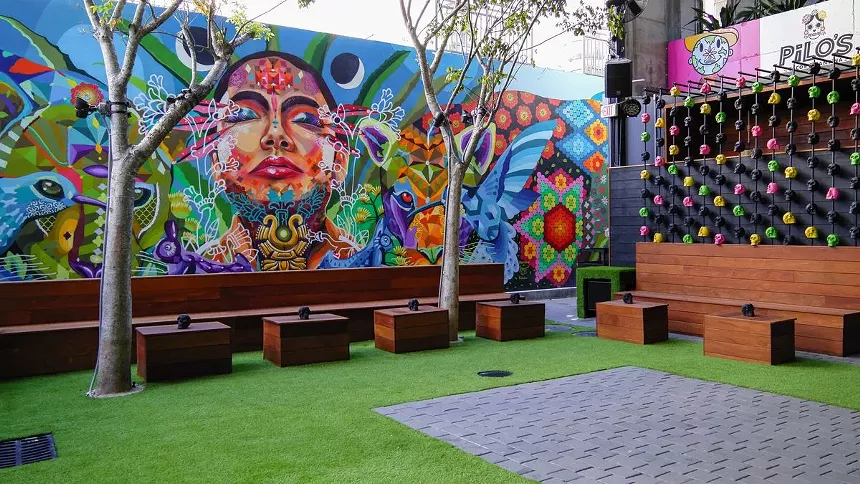 The courtyard at Pilo's Tequila Garden