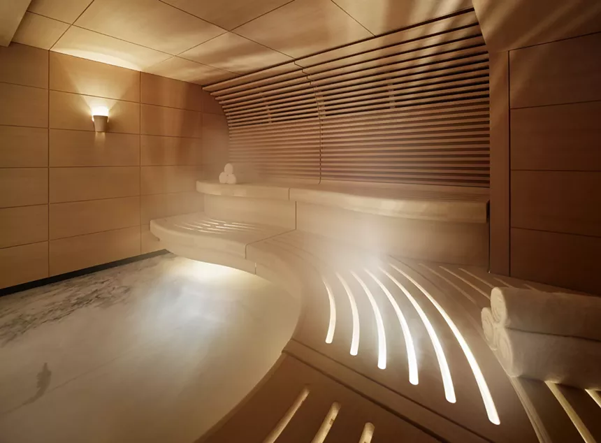 The sauna at Tierra Santa Healing House