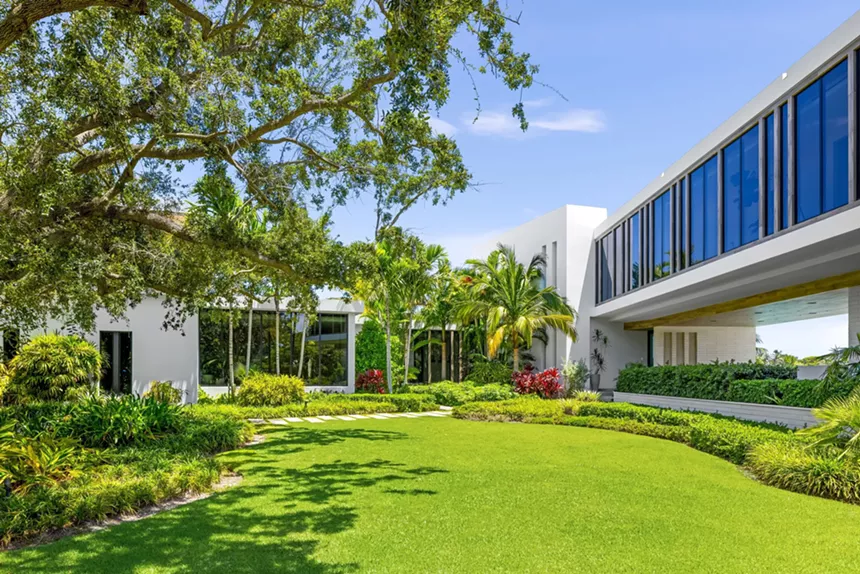 front of $50 million mansion