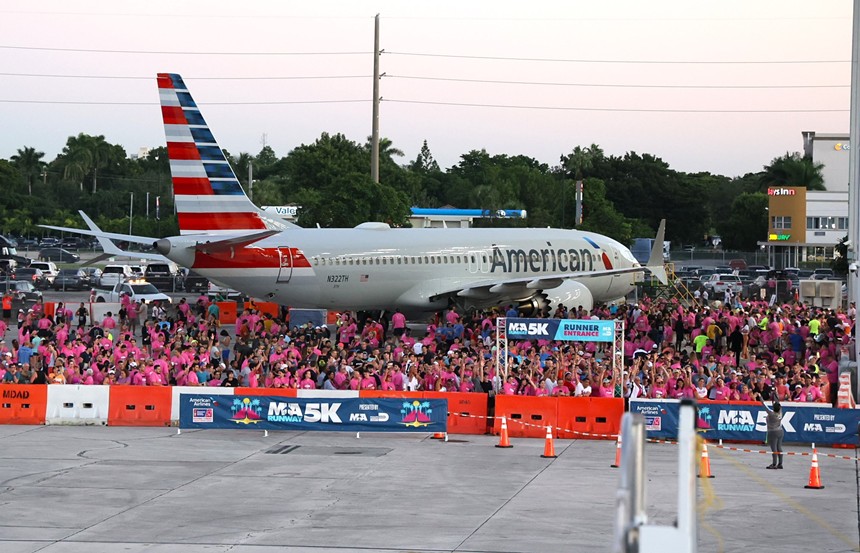 Participants on the runway