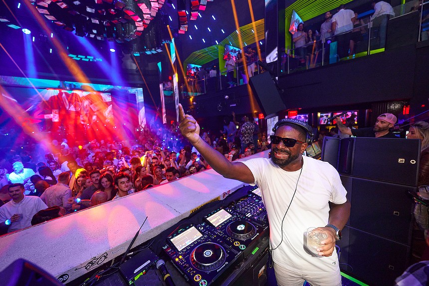 DJ Irie spinning at LIV nightclub in Miami Beach