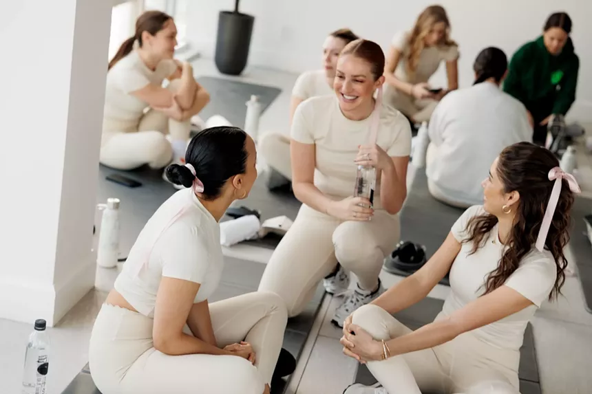 Woman socializing during a Lit&Lean class