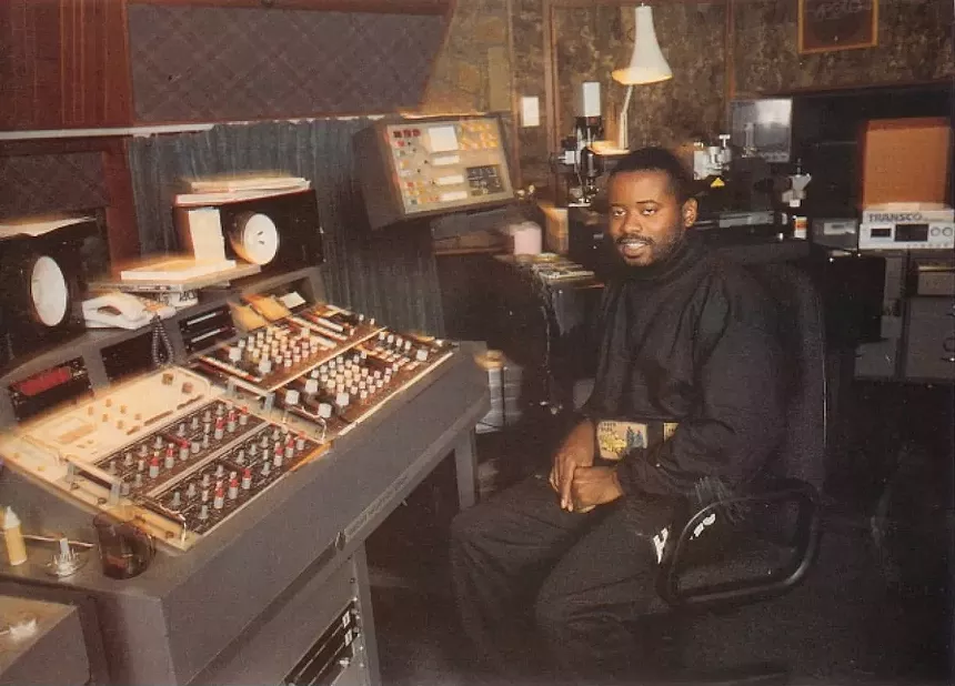 Juan Atkins in the studio