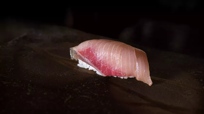 nigiri on black surface