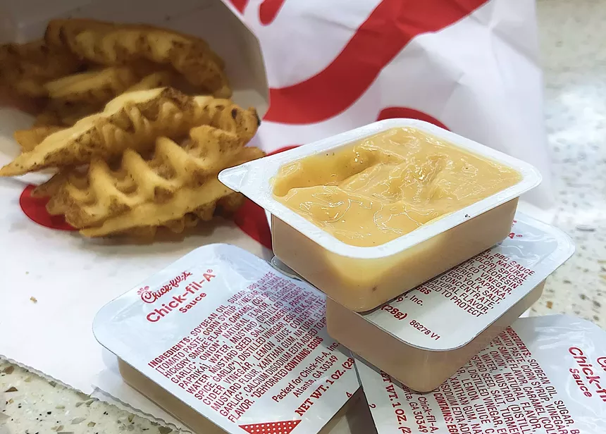sauce and french fries