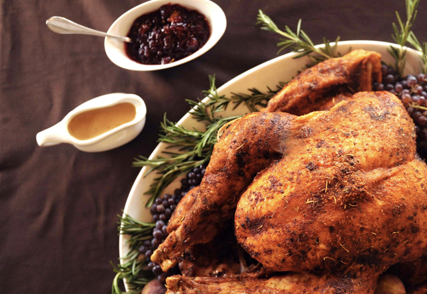 a turkey on a table