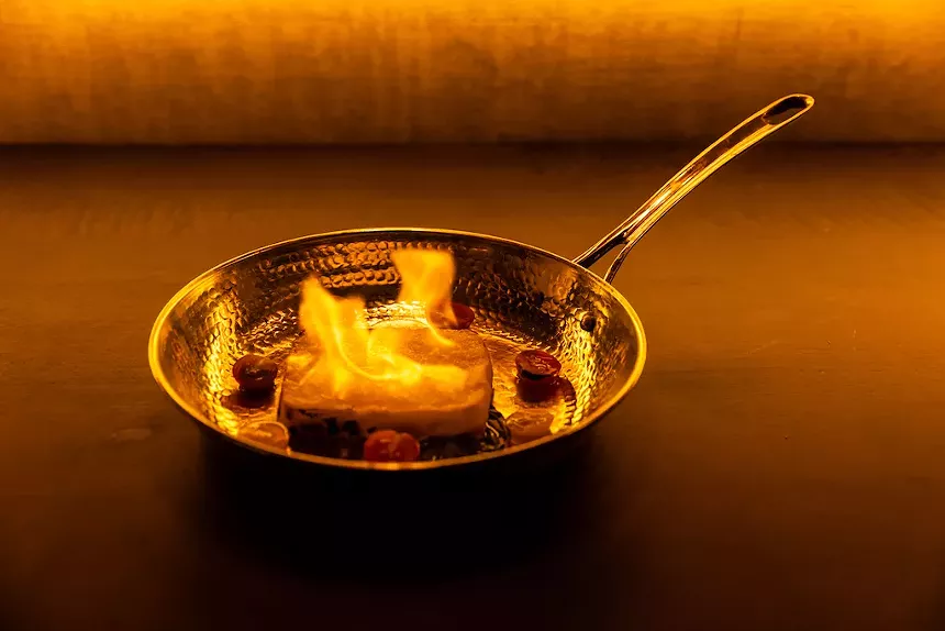 food on fire