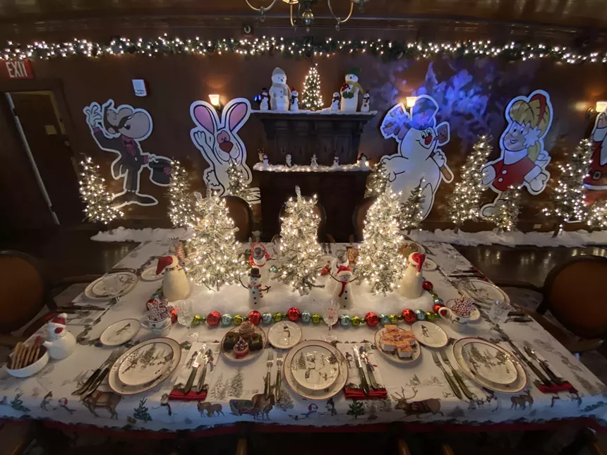 Christmas table setting at Deering Estate in Miami