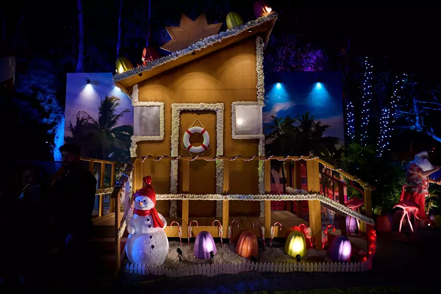 Holiday display at Christmas Wonderland in Miami