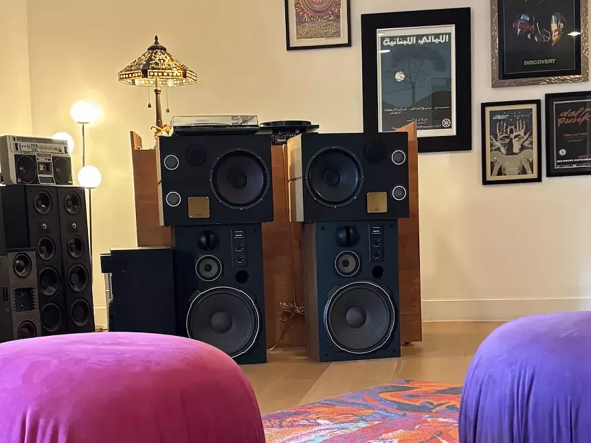 Sound system at Fruit Fly Records in Miami