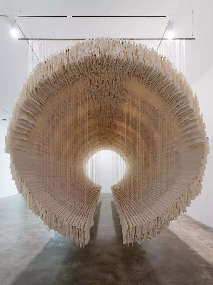 Paper sculpture by Zhu Jinshi