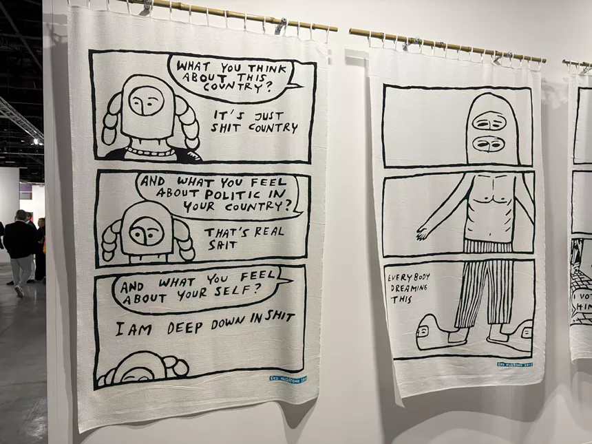 A work by Eko Nugroho at Art Basel Miami Beach 2024