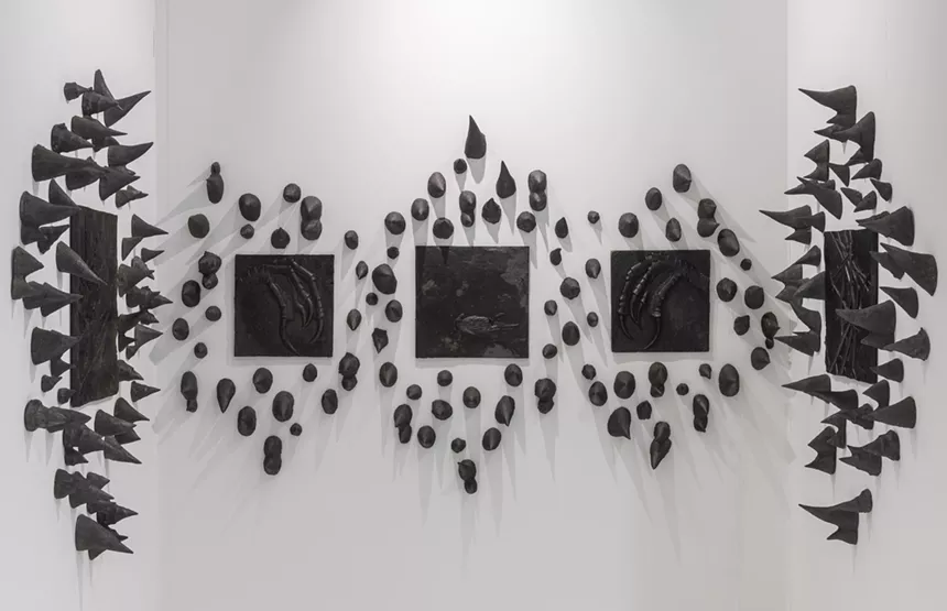Artwork by Chavis Mármol at NADA art fair in Miami