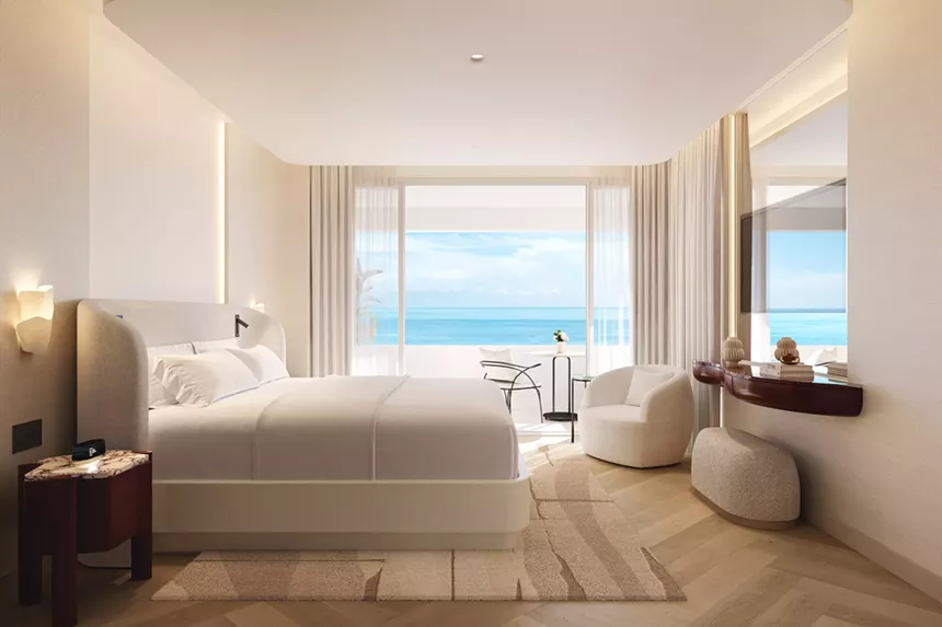 Rendering of the Delano Miami Beach guest rooms
