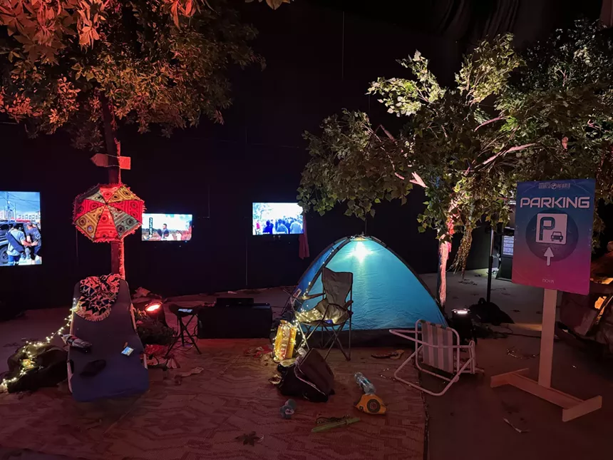 Campsite inside Nova exhibit
