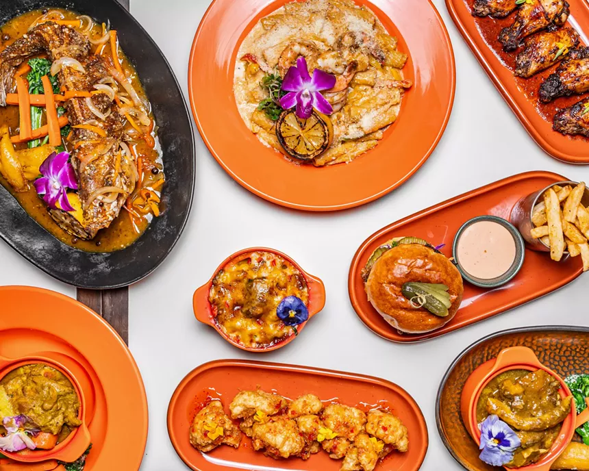 dishes on white table